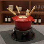 Fondue De Hierro Fundido Esmaltado Para 6 Personas Otten Rojo - Imagen 4