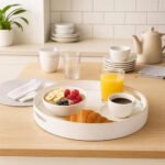 Bandeja Redonda De Desayuno Madera Carol 30 Cm Blanco - Imagen 3
