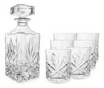 Set X 7 Piezas Para Whisky Vasos Y Licorera Otten 750 Ml Transparente