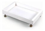 Bandeja Para Hogar Multiuso Melamina Blanca Con Patas Otten Blanco