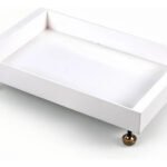 Bandeja Para Hogar Multiuso Melamina Blanca Con Patas Otten Blanco