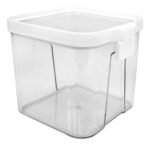 Frasco Profundo Apilable Tarro Hermetico Contenedor Acrilico Blanco