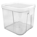 Frasco Profundo Apilable Tarro Hermetico Contenedor Acrilico Blanco