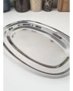 Fuente Oval Plana Acero Inoxidable Guadix 37 Cm Plateado - Imagen 4