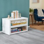 Estante Organizador De Hogar Doble C/ Puertas Otten Premium Blanco