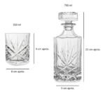 Set X 7 Piezas Para Whisky Vasos Y Licorera Otten 750 Ml Transparente - Imagen 2
