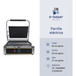 Parrilla Contacto Prensa Bajo Plana Profesional Otten 2200 W Plateado - Imagen 10
