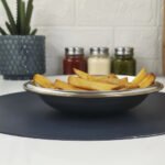 Bowl Ensaladera Acero Inoxidable Borde Bronce 18 Cm Plateado / Bronce - Imagen 3