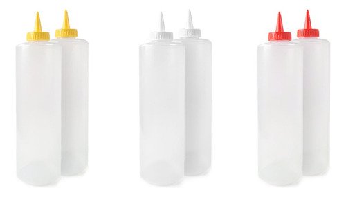 D_972535-MLA101921638927_122025-O Mostacero Salsero Chico Plastico Gastronomico Viesti 26 Cm Rojo/blanco/amarillo - Imagen 1
