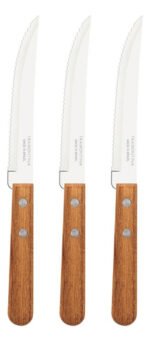 Set 3 Cuchillo Tramontina Dynamic Mango Madera Tatetiparati Color Madera Natural - Imagen 2