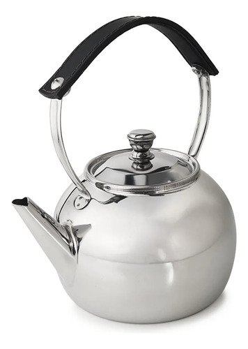 Pava Acero Inoxidable Manija Cuero Bombe Vima 1,5 Lts Plateado