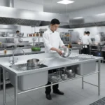 Mesada Con Bacha Doble Acero Inoxidable Industrial Otten - Imagen 6
