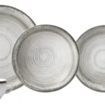 Juego De Vajilla X 42pzs Porcelana Schmidt Esfera Color Gris Esfera