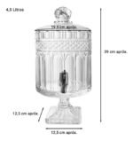 Dispenser De Bebidas Vidrio Con Canilla Otten 4,5 Lts Ts1117-48 - Imagen 2