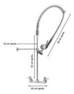 Grifería Extensible Acero Doble Temperatura Cocina Otten Plateado Brillante - Imagen 3