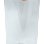 Frasco Tarro De Vidrio Con Tapa De Bambú 8 X 20 Cm  Transparente