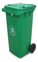 Tacho Contenedor Basura Reciclable Con Ruedas Otten 120 Lts Verde