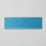 Molde Encaje Puntilla De Silicona Reposteria Color Celeste 1