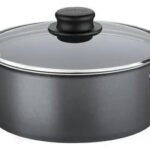 Cacerola Turim Teflon Con Asas 20cm Tapa Vidrio Tramontina Negro