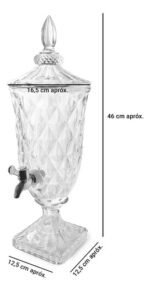 Dispenser De Bebidas Vidrio Con Canilla Otten 1,8 Lts Ts1117-52-1 - Imagen 2
