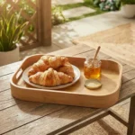 Bandeja Rectangular De Servir Desayuno Bambu Otten 40 X 28 Marrón Claro - Imagen 3