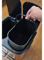 Tacho Contenedor Basura Doble Acero Con Pedal Otten 20 Lts Gold - Imagen 7