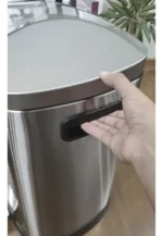 Tacho Contenedor Basura Doble Acero Con Pedal Otten Plateado - Imagen 6