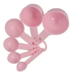 Juego Set Vaso Medidor Con Cucharas Plastico Repostería Rosa Pálido - Imagen 5