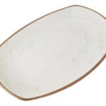 Bandeja Porcelana Corona Artisan 36 X 25 Cm Color Beige