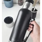 Termo Otten Acero Frío 24h Calor 12h Vm1001-dh 1 L C/ Manija Color Negro