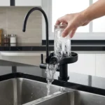 Grifería Monocomando De Cocina Con Lavacopas Negro Otten Negro Mate - Imagen 2