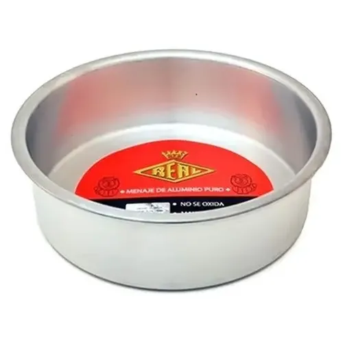 D_723891-MLA54487891233_032023-O Molde Bizcochuelo Torta Alta Tortera Aluminio Real N° 26 Plateado - Imagen 1