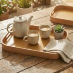 Bandeja Rectangular De Servir Desayuno Bambu Otten 46 X 33 Marrón Claro - Imagen 3