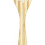 Cuchara Perforada Servir De Bambu 28 Cm Marrón
