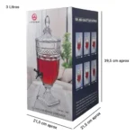 Dispenser De Bebidas Vidrio Con Canilla Otten 3 Lts Ts1117-53 - Imagen 3