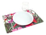 Juego Set X 4 Individual De Mesa Rectangular Plastico 43 Cm Color Flamenco