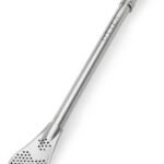 Bombilla Para Mate Plana De Acero Inoxidable 15 Cm Otten Plateado