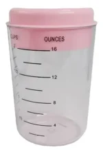 Juego Set Vaso Medidor Con Cucharas Plastico Repostería Rosa Pálido - Imagen 2