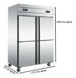 Freezer Dual Vertical Doble Control 1000 Lts Otten Plateado - Imagen 2
