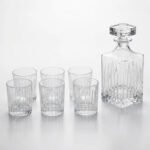 Set X 7 Piezas Para Whisky Vasos Y Licorera Otten 750 Ml Transparente