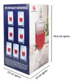 Dispenser De Bebidas Vidrio Con Canilla Otten 4,5 Lts Ts1117-54 - Imagen 3
