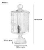 Dispenser De Bebidas Vidrio Con Canilla Otten 4,5 Lts Ts1117-50 - Imagen 2