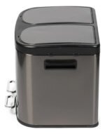 Tacho Contenedor Basura Doble Acero Con Pedal Otten 20 Lts Black - Imagen 8