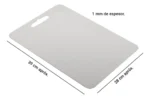 Tabla De Picar Para Cocina Acero Inoxidable Otten 39 X 28 Cm Ts1117-7 Plateado - Imagen 2