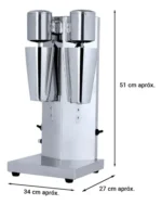 Maquina Para Batidos Milkshake Doble Acero Inoxidable Otten - Imagen 2