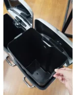 Tacho Contenedor Basura Doble Acero Con Pedal Otten 27 Lts Plateado - Imagen 8