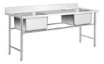 Mesada Con Bacha Doble Acero Inoxidable Industrial Otten