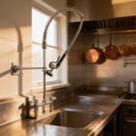 Grifería Extensible Acero Doble Temperatura Cocina Otten Plateado Brillante - Imagen 2