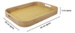 Bandeja Rectangular De Servir Desayuno Bambu Otten 46 X 33 Marrón Claro - Imagen 2