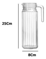 Jarra De Vidrio Con Tapa Y Asa 1 Litro Quadro Luminarc Transparente - Imagen 5